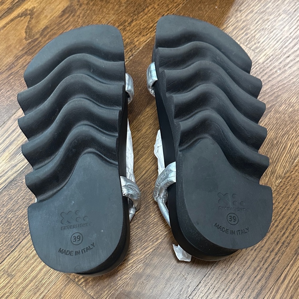 Silver Platform Sandals - image 5